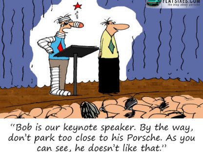 Porsche cartoon by Jerry King for FLATSIXES.com