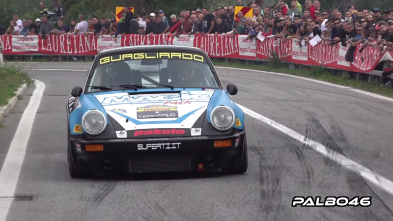 photo of Watch Group B Porsches Slide Through Tarmac Rally Stages In A Flurry Of Fireballs image