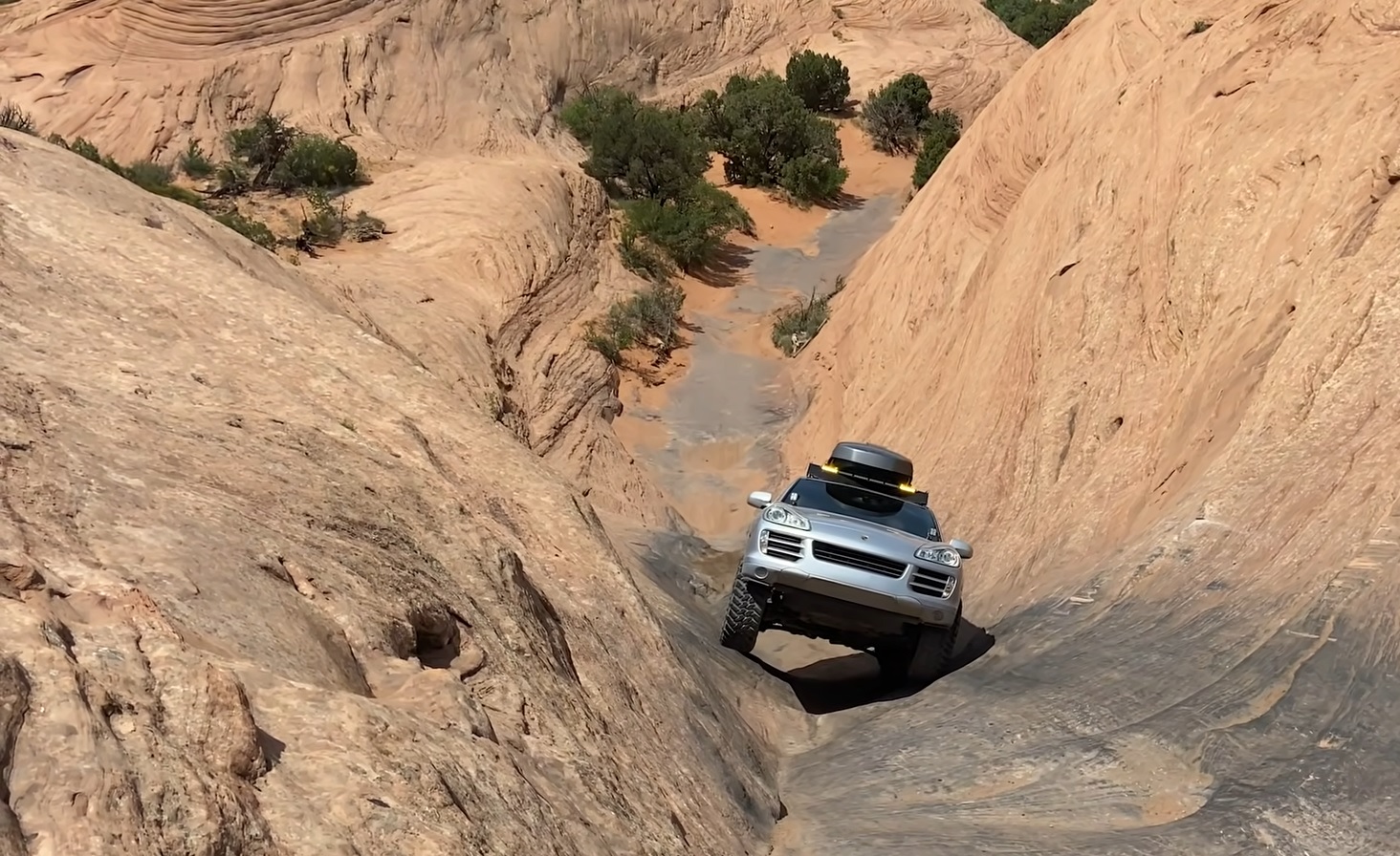 Watch This Overlanding Porsche Cayenne Dominate Moab | FLATSIXES