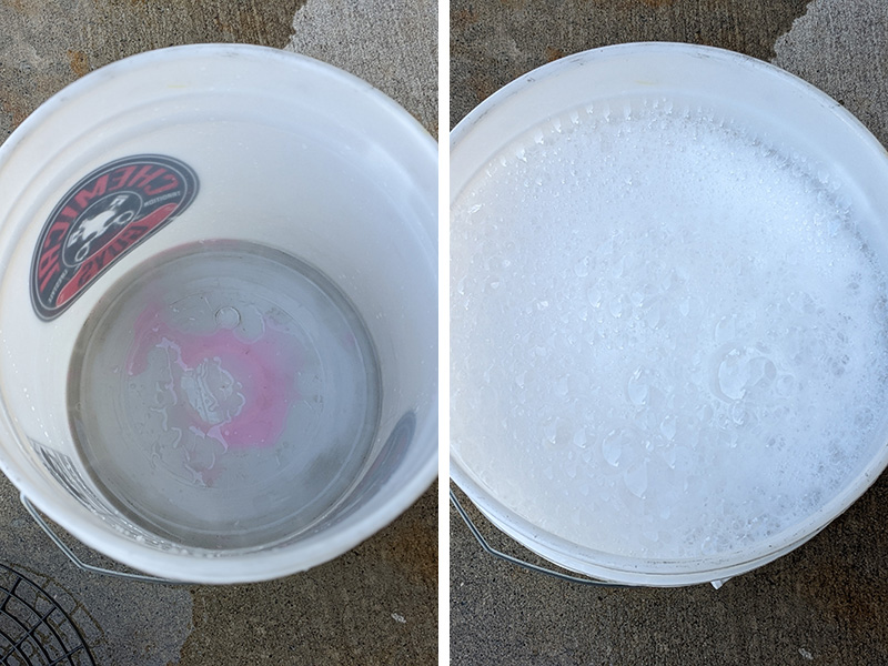 chemical guys mr. pink foaming car wash soap bucket test